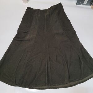 Green cotton long skirt